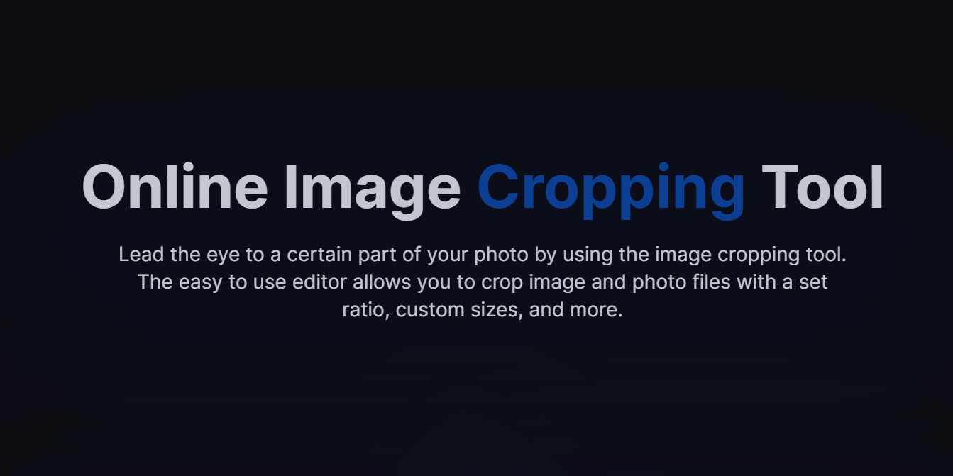 Online Image Cropping Tool - Image Tools